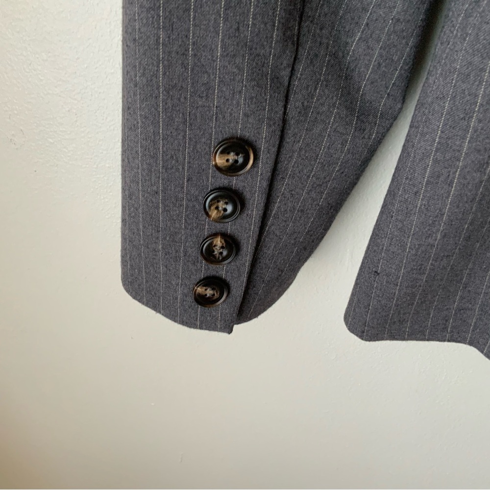 EVEREVE Double-Breasted Blazer Pinstripe Gray White Medium *Blazer ONLY - Picture 5 of 10